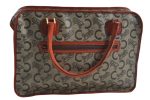 Auth CELINE C Macadam Pattern Shoulder Hand Bag PVC Leather Brown Junk H1556 Online