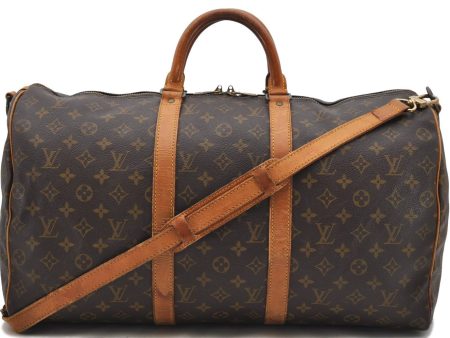 Auth Louis Vuitton Monogram Keepall Bandouliere 50 Boston Bag M41416 LV 2663D Online