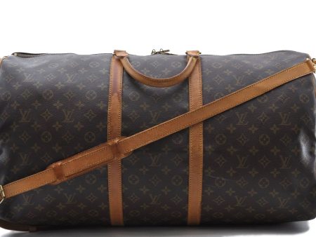 Auth Louis Vuitton Monogram Keepall Bandouliere 60 Boston Bag M41412 LV 3433C Online