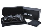 Authentic CHANEL Sunglasses Plastic Suede CC Logos 5256 1442 S5 Brown H6368 For Discount