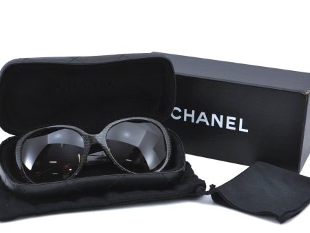 Authentic CHANEL Sunglasses Plastic Suede CC Logos 5256 1442 S5 Brown H6368 For Discount