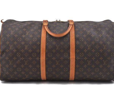 Authentic LOUIS VUITTON Monogram Keepall 60 Boston Bag M41422 LV 7762C Discount