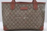 Auth GUCCI GG Supreme Stars Shoulder Tote Bag PVC Leather 309499 Brown 8638C Online Hot Sale