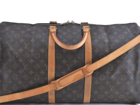 Auth LOUIS VUITTON Monogram Keepall Bandouliere 55 Boston Bag M41414 LV H7750 Online