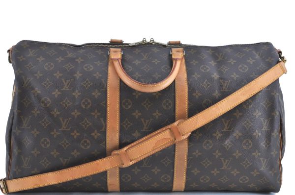 Auth LOUIS VUITTON Monogram Keepall Bandouliere 55 Boston Bag M41414 LV H7750 Online