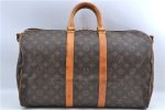 Auth Louis Vuitton Monogram Keepall Bandouliere 45 Boston Bag M41418 LV H9940 Hot on Sale