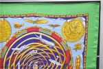 Authentic HERMES Carre 90 Scarf  REVES D ESPACE  Silk Green 5238D Discount