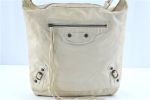 Auth BALENCIAGA Classic The Day Shoulder Bag Purse Leather 140442 Ivory H9772 Online now