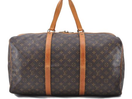 Authentic LOUIS VUITTON Monogram Sac Souple55 Hand Boston Bag M41622 LV 8054C For Sale