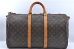 Auth LOUIS VUITTON Monogram Keepall Bandouliere 50 Boston Bag M41416 Junk H7252 Fashion