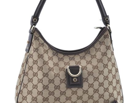 Auth GUCCI Abbey Shoulder Hand Bag Purse GG Canvas Leather 130738 Brown H9764 Fashion