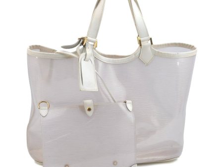 Auth LOUIS VUITTON Epi Plage Lagoon Bay Tote Bag Clear White M92151 LV H1869 Online Sale