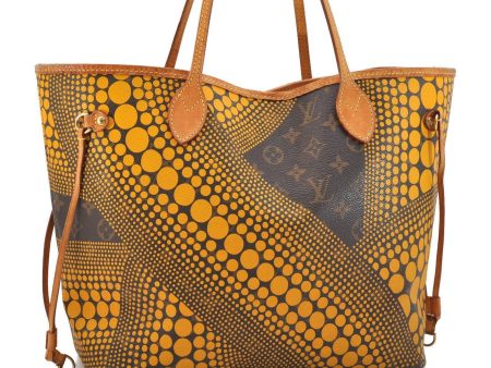 Auth LOUIS VUITTON Monogram Wave Neverfull MM Tote Bag M40685 Yellow LV G7712 For Sale