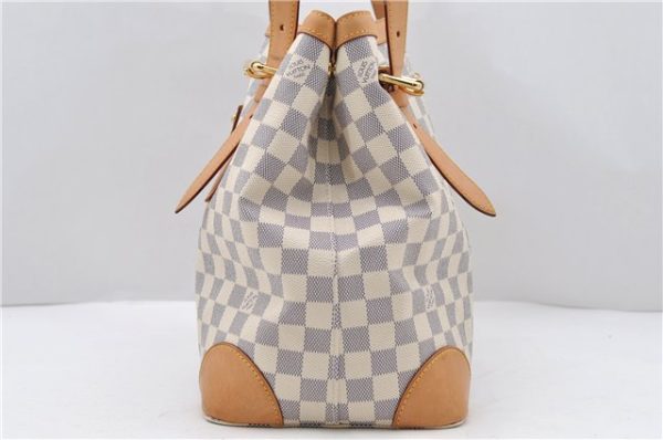 Auth LOUIS VUITTON Damier Azur Hampstead MM Shoulder Tote Bag N51206 LV 8422C on Sale