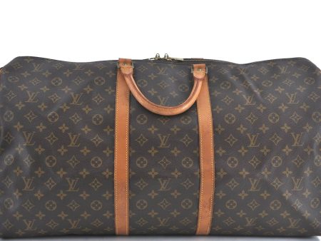 Authentic Louis Vuitton Monogram Keepall 60 Travel Boston Bag M41422 LV J0136 Online