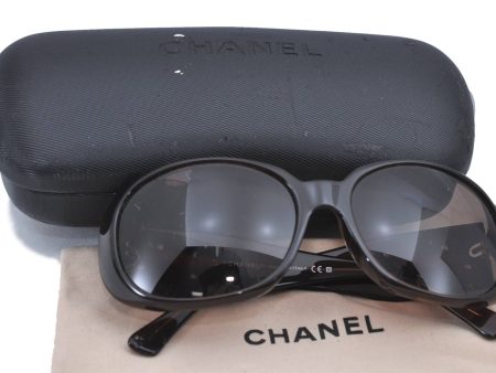 Authentic CHANEL Sunglasses Camellia CC Logos 5113 53873 Brown H6239 Sale