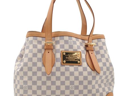 Auth LOUIS VUITTON Damier Azur Hampstead MM Shoulder Tote Bag N51206 LV 8422C on Sale