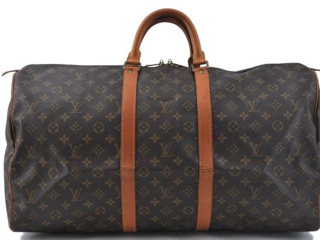 Authentic LOUIS VUITTON Monogram Keepall 55 Boston Bag M41424 LV H7619 Supply