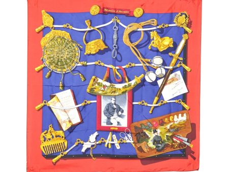 Authentic HERMES Carre 90 Scarf  Memoire d’Hermes  Silk Red H3184 Cheap