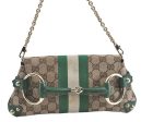 GUCCI Sherry Line Horsebit Shoulder Bag GG Canvas Leather 131470 Brown 0681C For Sale