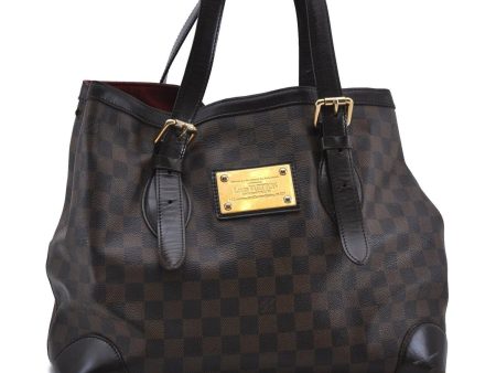 Auth LOUIS VUITTON Damier Hampstead MM Shoulder Tote Bag N51204 LV Junk 5034C Hot on Sale