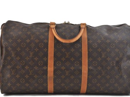 Authentic Louis Vuitton Monogram Keepall 60 Boston Bag M41422 LV 2892D on Sale