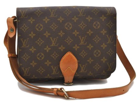 Auth LOUIS VUITTON Monogram Cartouchiere GM Shoulder Cross Bag Old Model 8089C Hot on Sale