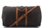 Auth LOUIS VUITTON Monogram Keepall Bandouliere 55 Boston Bag M41414 LV 6275C Cheap