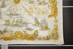 Authentic HERMES Carre 90 Scarf  VOILES DE LUMIERE 1572  Silk Ivory 7979C For Discount