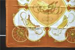 Authentic HERMES Carre 90 Scarf  SPRINGS  Silk Brown 6710C Sale