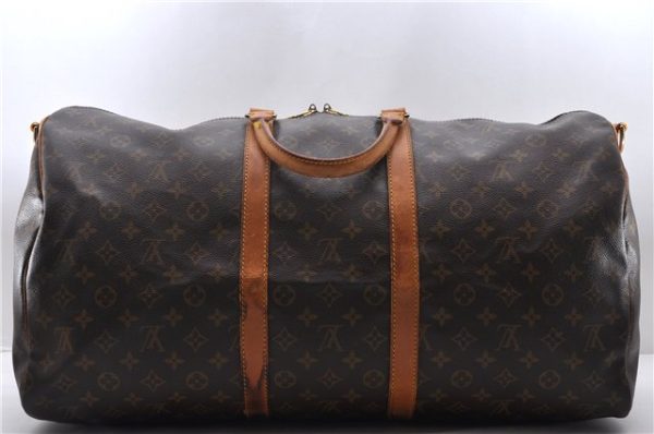 Auth LOUIS VUITTON Monogram Keepall Bandouliere 55 Boston Bag M41414 LV 1147C Cheap