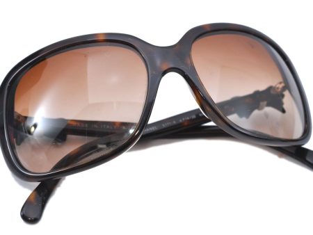 Authentic CHANEL Sunglasses Tortoise Shell CC Logos CoCo Mark 7143B Brown H7064 Online Sale