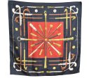 Authentic HERMES Carre 90 Scarf  CANNES & POMMEAUX  Silk Black H6657 Supply