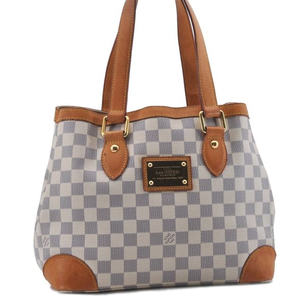 Auth Louis Vuitton Damier Azur Hampstead PM Shoulder Tote Bag N51207 LV 2875D Sale