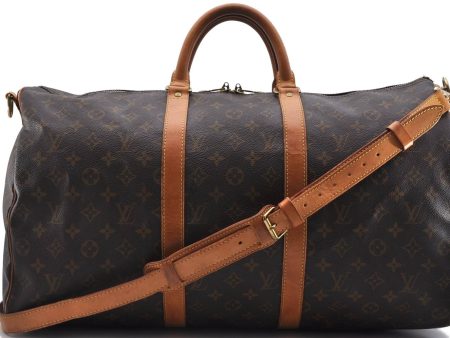 Auth LOUIS VUITTON Monogram Keepall Bandouliere 50 Boston Bag M41416 LV 8097C Sale