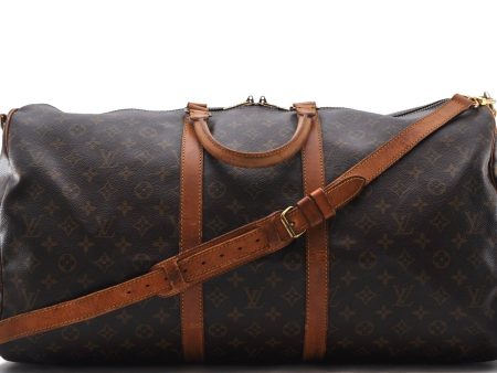 Auth LOUIS VUITTON Monogram Keepall Bandouliere 55 Boston Bag M41414 LV 1147C Cheap