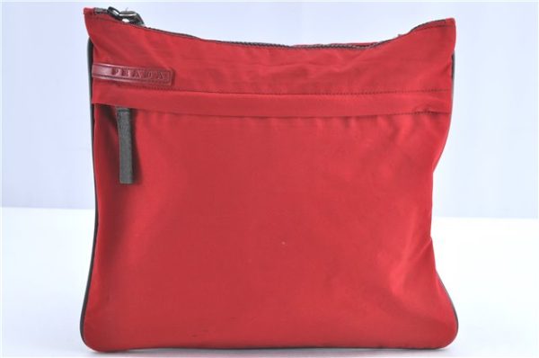 Authentic PRADA Sports Polyester Shoulder Cross Body Bag Purse Red J0103 Online Hot Sale