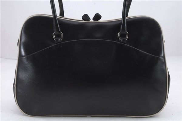 Authentic PRADA Leather Shoulder Tote Bag Black 2266D on Sale