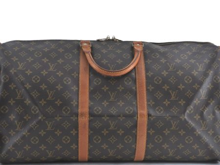 Authentic Louis Vuitton Monogram Keepall 60 Travel Boston Bag M41422 LV J0372 Sale