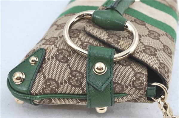 GUCCI Sherry Line Horsebit Shoulder Bag GG Canvas Leather 131470 Brown 0681C For Sale