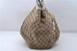 Aut GUCCI Sukey Shoulder Tote Bag GG Canvas Leather 211943 Brown White 3884D For Cheap