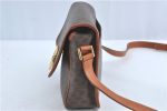 Auth CELINE Macadam Blason Shoulder Cross Body Bag Purse PVC Leather Brown 6099B For Cheap