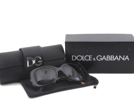 Authentic DOLCE&GABBANA Vintage Sunglasses 4101-A Plastic Black Box 3038C on Sale