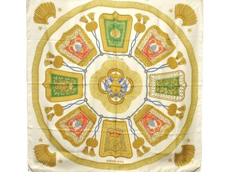 Authentic HERMES Carre 90 Scarf  Poste et Cavalerie  Silk Ivory H3178 Discount