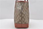 Auth GUCCI GG Supreme Stars Shoulder Tote Bag PVC Leather 309499 Brown 8638C Online Hot Sale