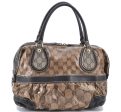 Auth GUCCI Jumbo GG Crystal Shoulder Tote Bag PVC Leather 223962 Brown H8111 Sale