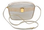 Authentic Salvatore Ferragamo Vara Shoulder Cross Body Bag Leather White H6059 Discount