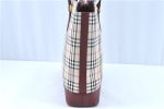 Authentic BURBERRY Nova Check Shoulder Tote Bag Canvas Leather Beige Red H8220 Fashion