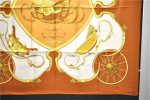 Authentic HERMES Carre 90 Scarf  SPRINGS  Silk Brown 6710C Sale