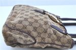 Auth GUCCI New Jackie Tote Hand Bag GG Canvas Leather 145817 Brown Purple H7956 Hot on Sale